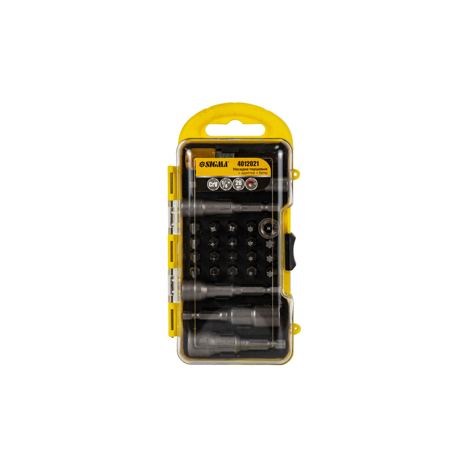 Набор инструментов Sigma насадки торцевые + адаптер и биты 26шт (4012021) изображение 4