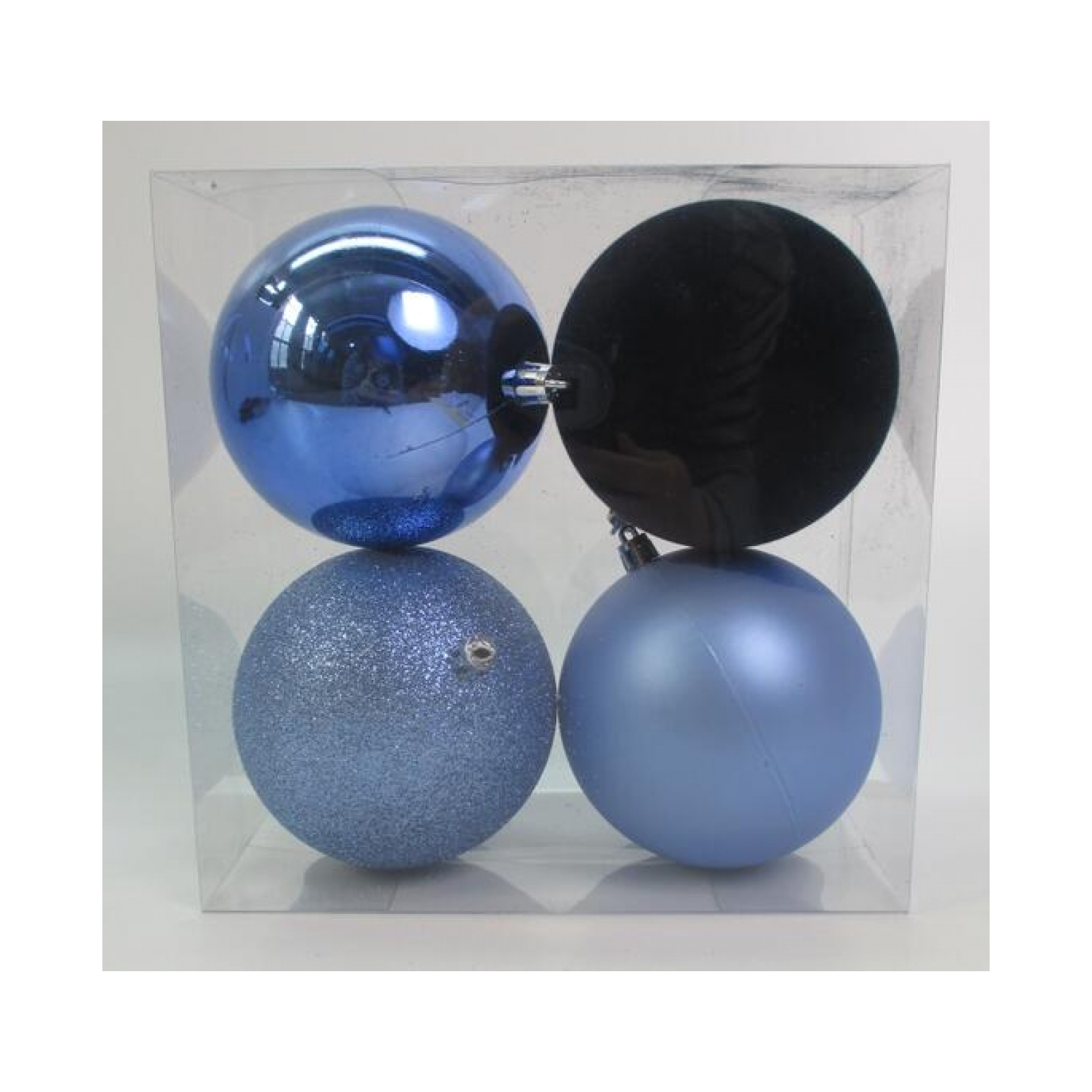 Елочная игрушка Novogod`ko 4 шт голубой 10 см (974423)