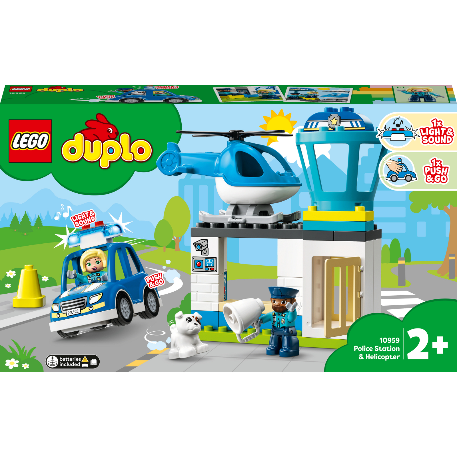 Конструктор LEGO DUPLO Town Поліцейська ділянка та вертоліт 40 деталей (10959)