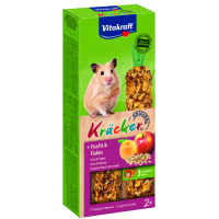 Ласощі для гризунів Vitakraft Kracker з фруктами для хом'яків 2 шт (4008239251541)