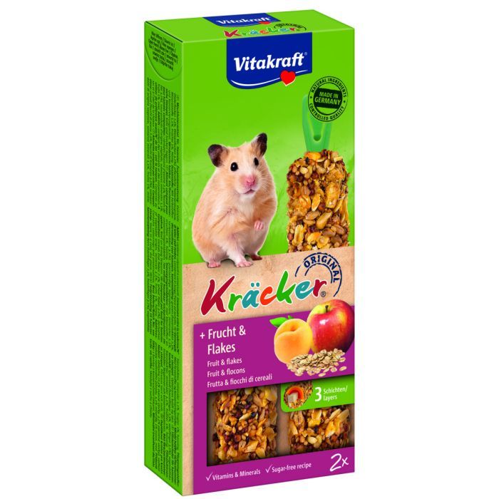 Лакомство для грызунов Vitakraft Kracker с фруктами для хомяков 2 шт (4008239251541)