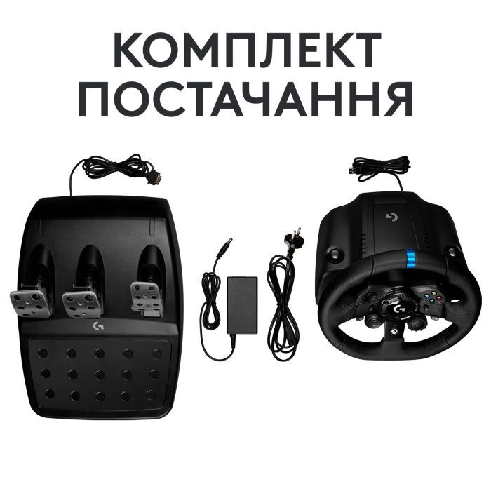 Кермо Logitech G923 Racing Wheel and Pedals for Xbox One and PC Black (941-000158) зображення 10