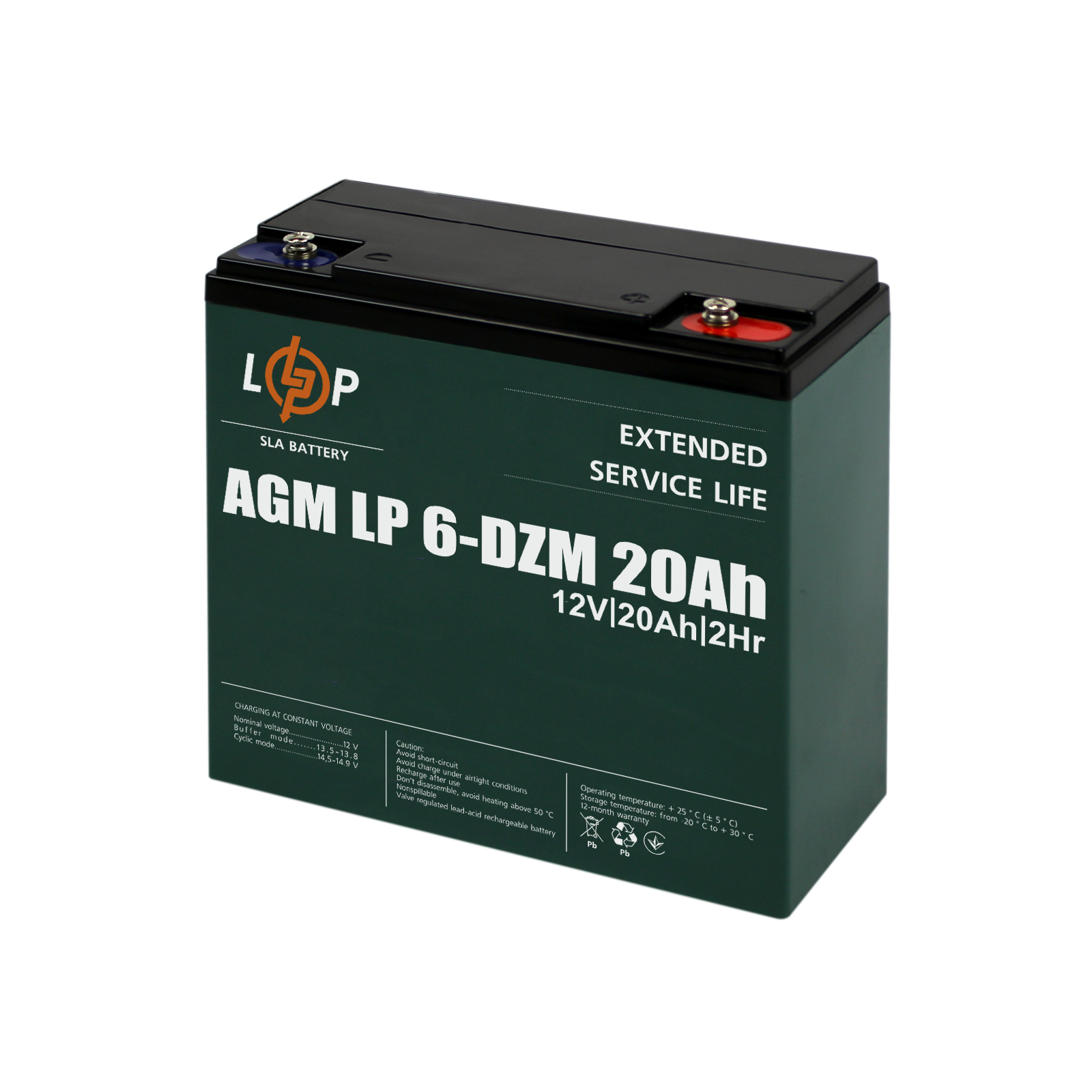 Батарея до ДБЖ LogicPower 12V 20Ah LP-6-DZM-20 (5438)