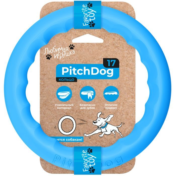 Игрушка для собак Collar PitchDog Кольцо для апортировки 17 см голубое (62362)
