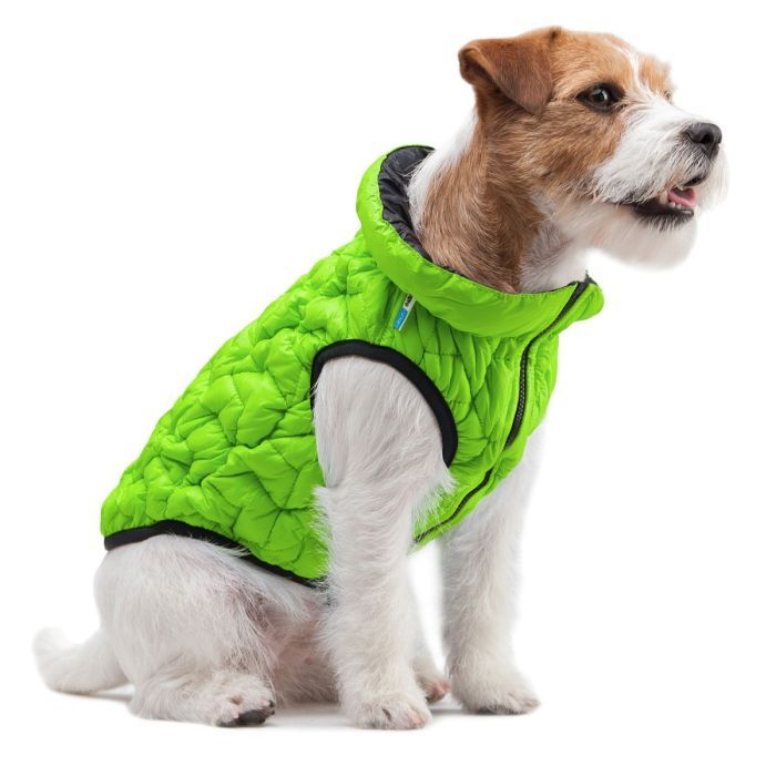 Курточка для тварин Collar AiryVest UNI двостороння L 55 салатово-чорна (2570) зображення 5
