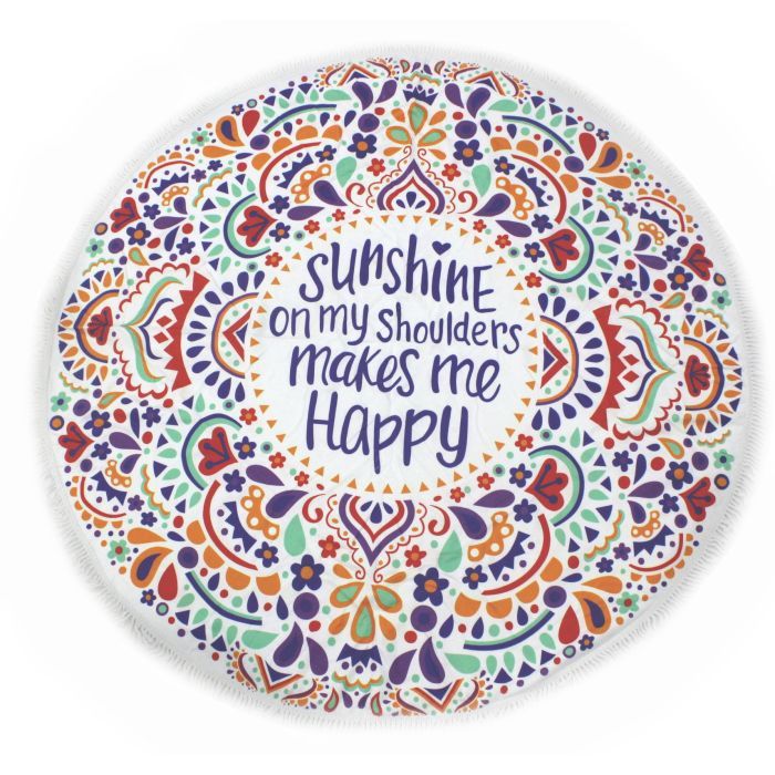 Полотенце MirSon пляжное №5073 Summer Time Sunshine 150x150 см (2200003947816)