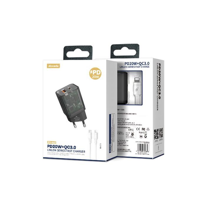 Зарядний пристрій Proda Xinrui A62 Fast Cherge 20W + Quick Charge (PD-A62-BK) зображення 3