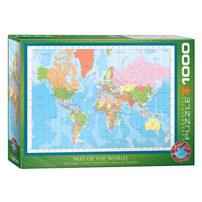Пазл Eurographics Мапа світу, 1000 елементів (6000-1271)