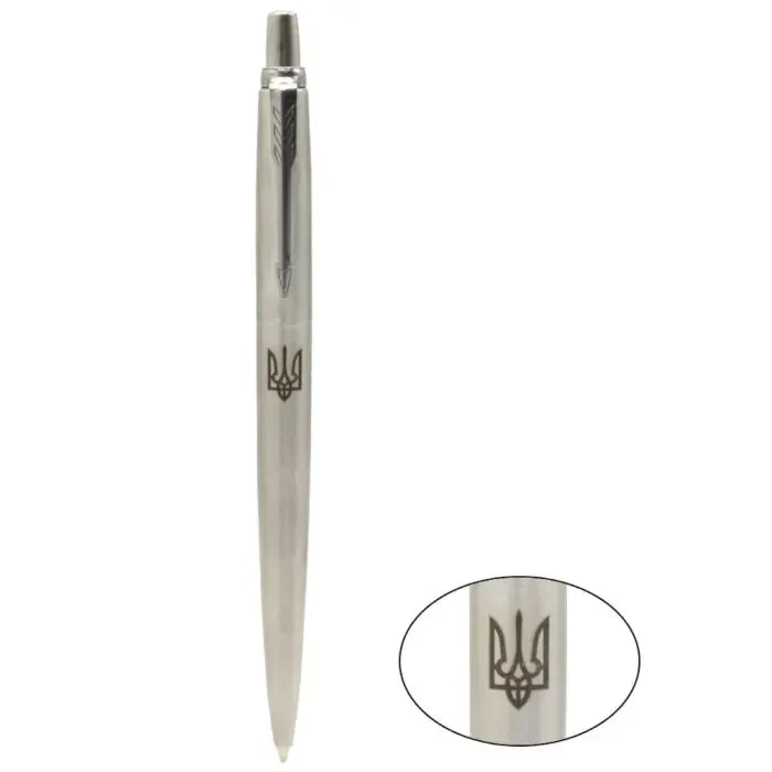 Ручка шариковая Parker JOTTER 17 UKRAINE SS CT BP Трезубец (16132_TR) изображение 2