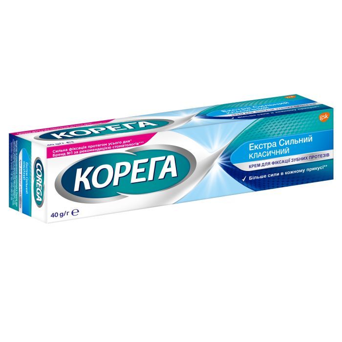Крем для фиксации зубных протезов Corega Экстра сильный 40 г (4820127150145) изображение 2