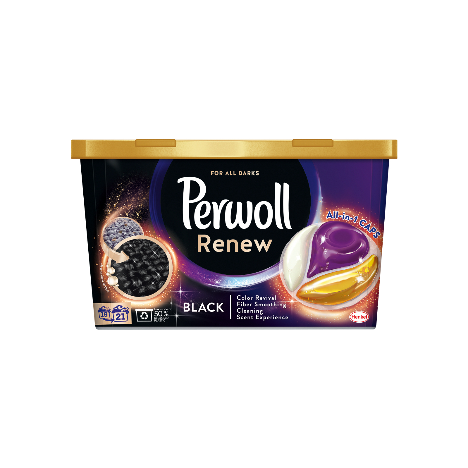 Капсули для прання Perwoll Renew Black для темних та чорних речей 42 шт. (9000101575545)