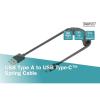 Дата кабель USB 2.0 AM to Type-C 1.0m (0.32m) spiral black Digitus (AK-300430-006-S) изображение 4