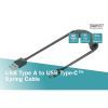 Дата кабель USB 2.0 AM to USB-C 1.0m (0.32m) spiral black Digitus (AK-300430-006-S) зображення 4