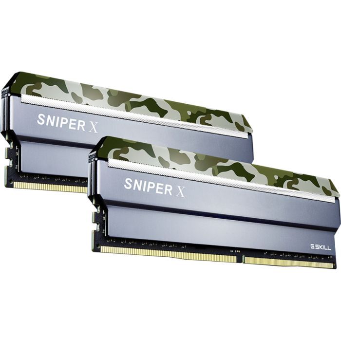 Модуль памяти для компьютера DDR4 16GB (2x8GB) 3200 MHz SniperX Classic Camo G.Skill (F4-3200C16D-16GSXFB) изображение 2
