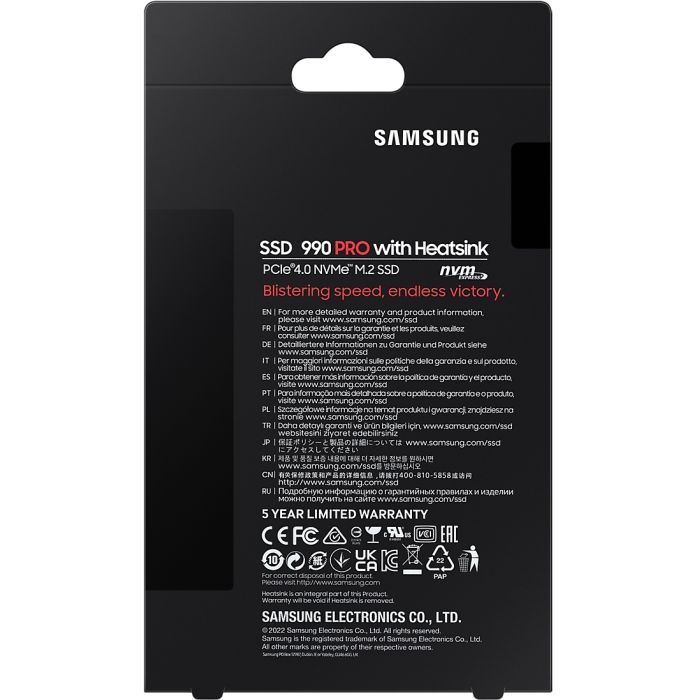 Накопитель SSD M.2 2280 1TB 990 PRO with Heatsink Samsung (MZ-V9P1T0CW) изображение 11