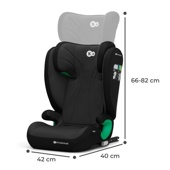 Автокресло Kinderkraft Junior Fix 2 i-Size Graphite Black (KCJUFI20BLK0000) (5902533921560) изображение 12