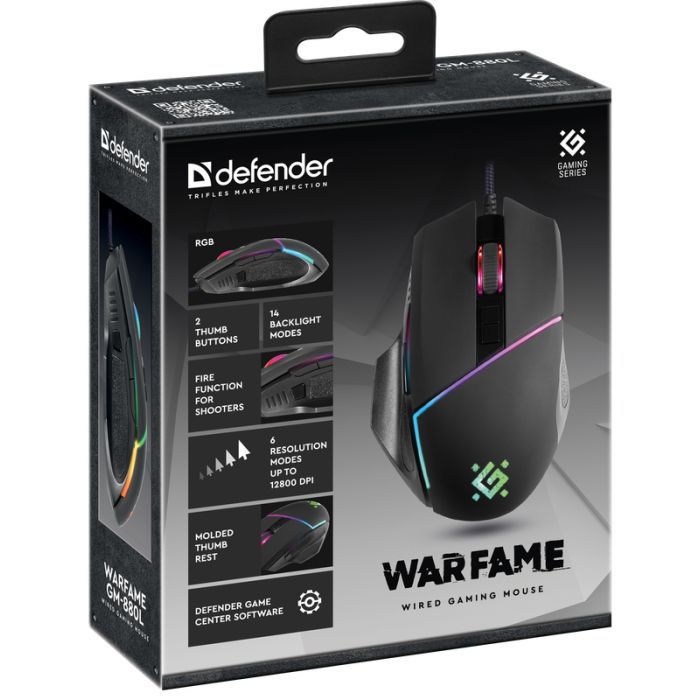 Мишка Defender Warfame GM-880L USB Black (52880) зображення 4