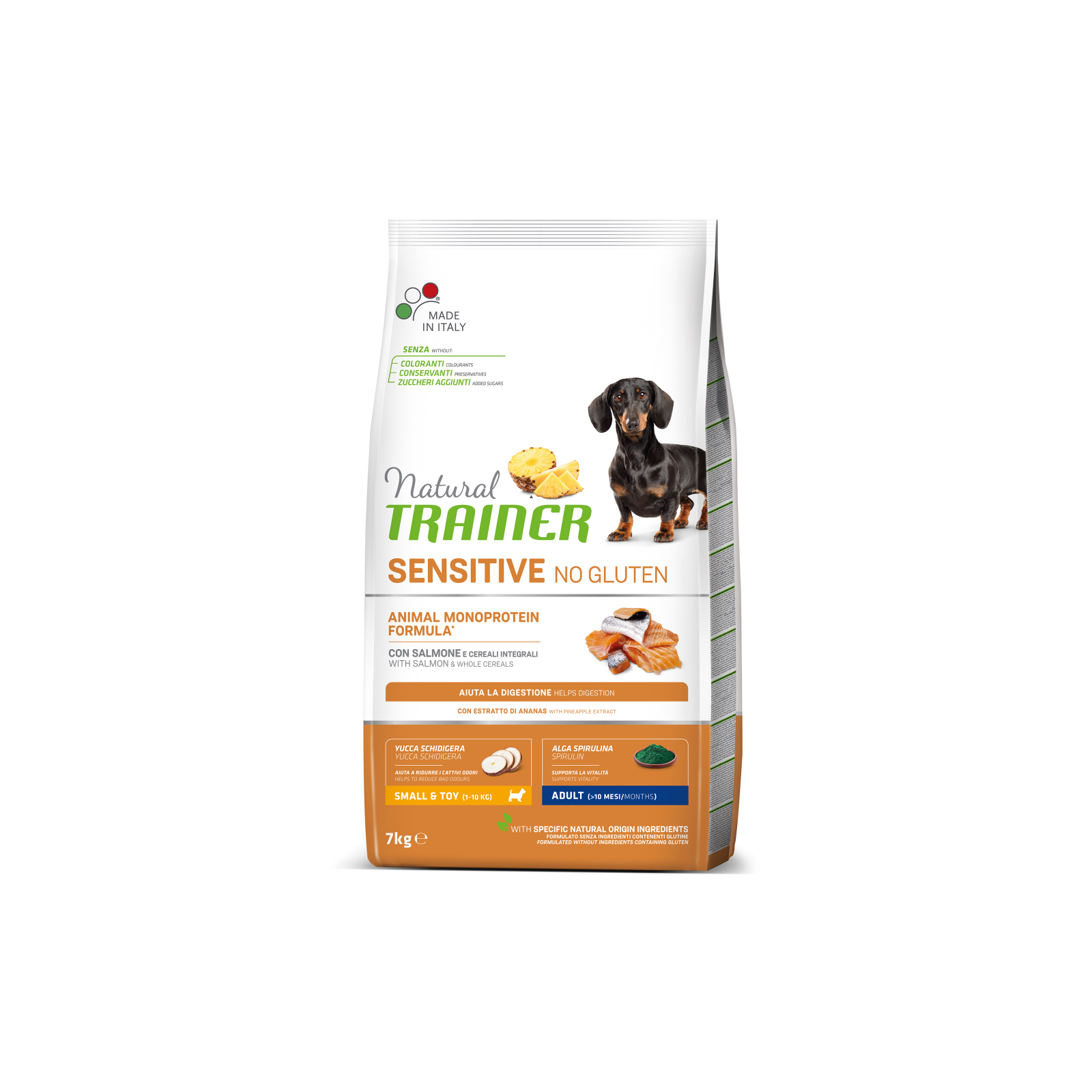 Сухой корм для собак Trainer Natural Dog Sensitive Adult Mini With Salmon 2 кг (8059149252391)