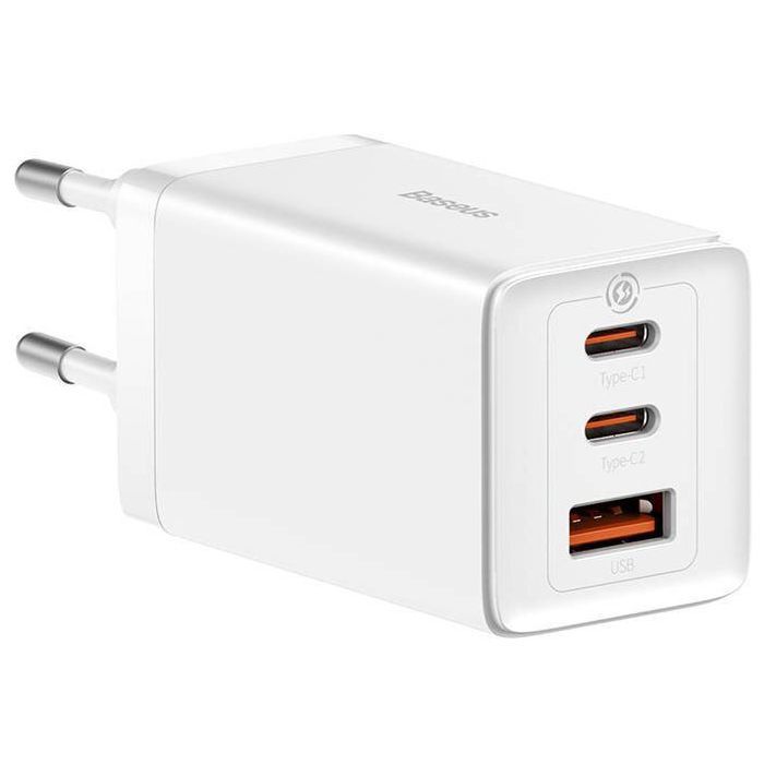 Зарядное устройство Baseus 65W GaN5 Pro 2C+U(CCGP120202 ) white (960194)