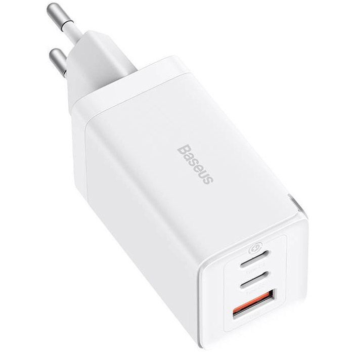 Зарядное устройство Baseus 65W GaN5 Pro 2C+U(CCGP120202 ) white (960194) изображение 4
