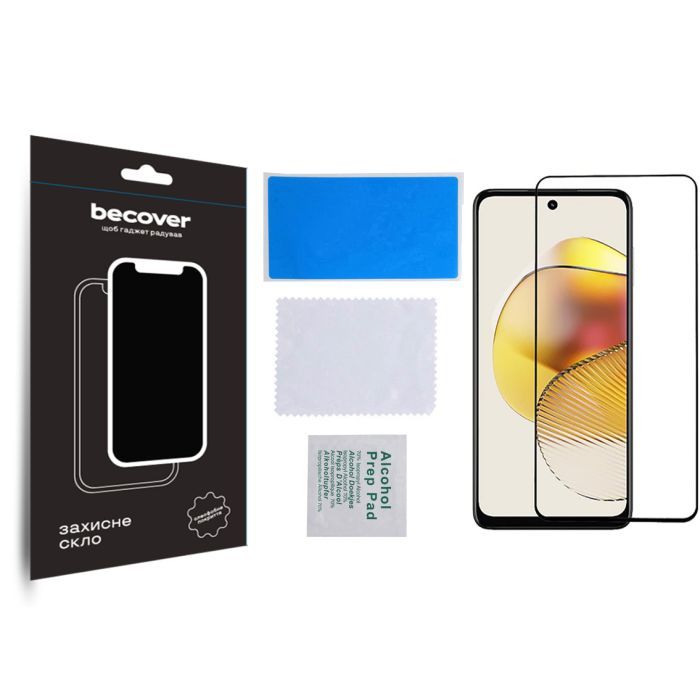 Стекло защитное BeCover Motorola Moto G73 Black (709737) изображение 3