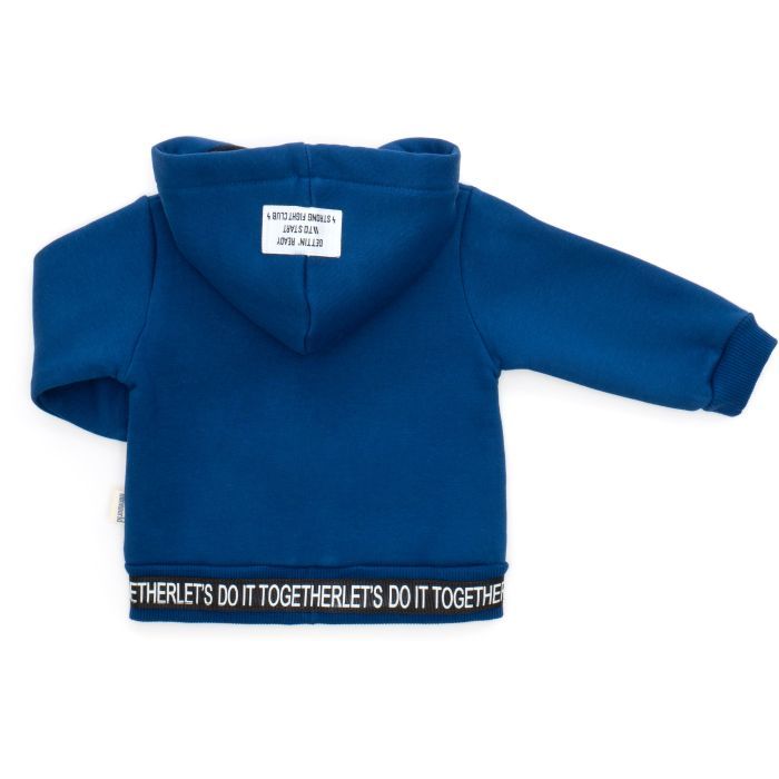 Кофта дитяча Miniworld на блискавці на флісі (16758-80B-blue) зображення 2