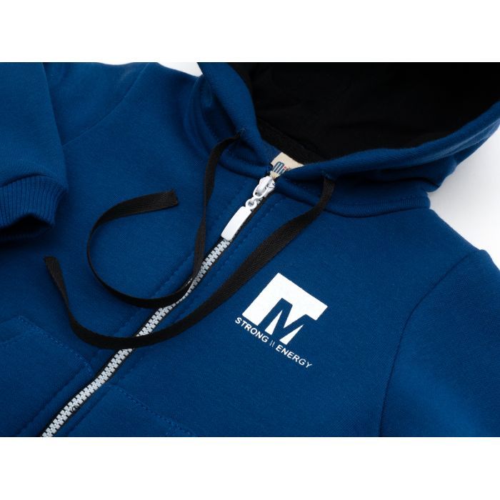 Кофта дитяча Miniworld на блискавці на флісі (16758-80B-blue) зображення 3