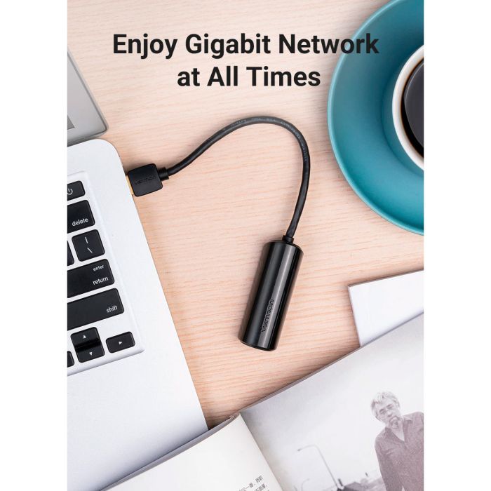 Перехідник USB 3.0 to Ethernet RJ45 1000Mb black Vention (CEHBB) зображення 11