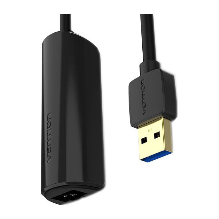 Перехідник USB 3.0 to Ethernet RJ45 1000Mb black Vention (CEHBB) зображення 2