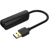 Переходник USB 3.0 to Ethernet RJ45 1000Mb black Vention (CEHBB)