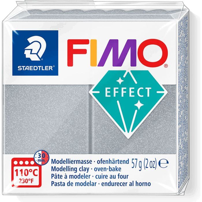 Пластика Fimo Effect, Срібло металік, 57 г (4007817096123)