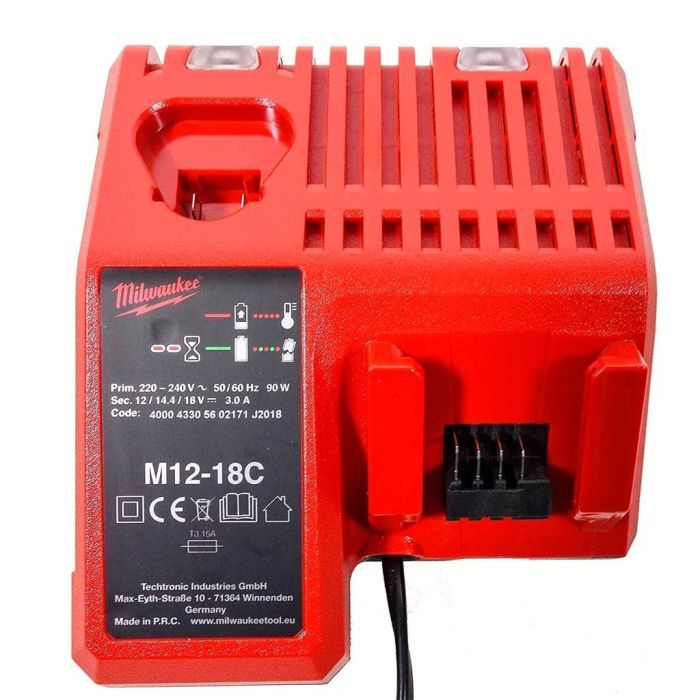 Зарядное устройство для аккумуляторов инструмента Milwaukee M12-18C (4932352959) изображение 2