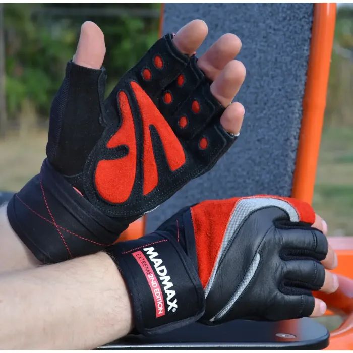 Перчатки для фитнеса MadMax MFG-568 Extreme 2nd edition Black/Red XXL (MFG-568_XXL) изображение 4
