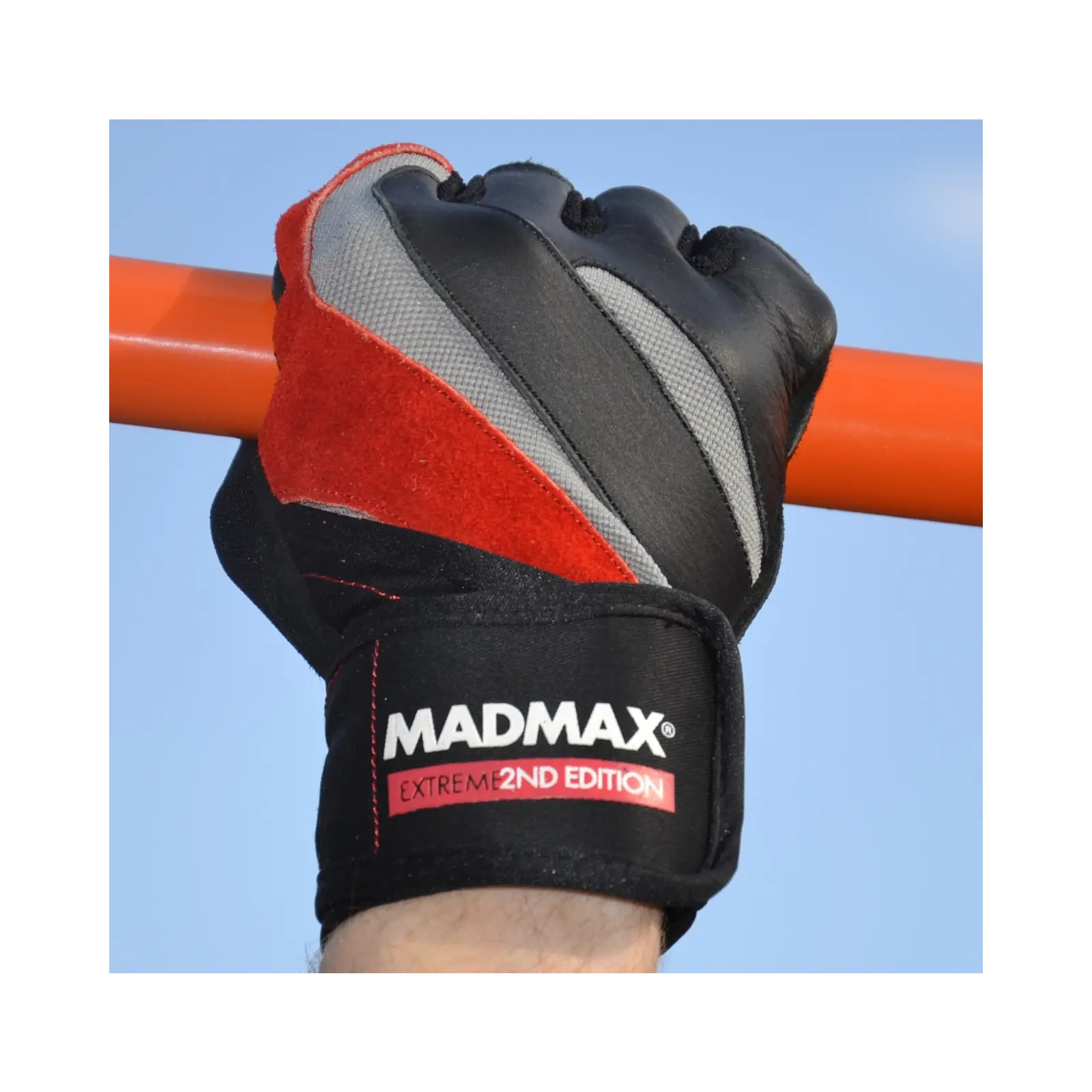 Рукавички для фітнесу MadMax MFG-568 Extreme 2nd edition Black/Red XL (MFG-568_XL) зображення 9