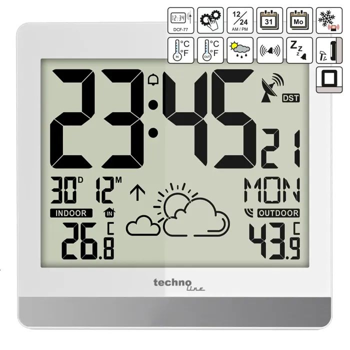 Настенные часы Technoline WS8119 White (DAS301203) изображение 3