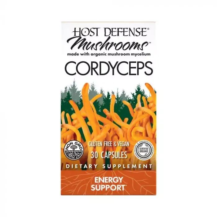 Травы Fungi Perfecti Грибы кордицепс, поддержка выработки энергии, Cordyceps, 30 (FPI03101)