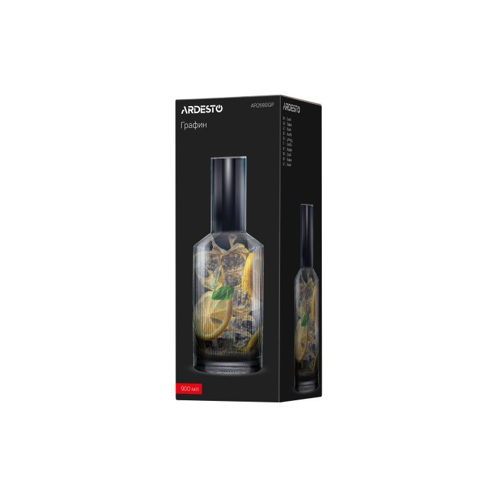 Карафа Ardesto 800мл, боросилікатне скло, сірий (AR2690GP) зображення 9