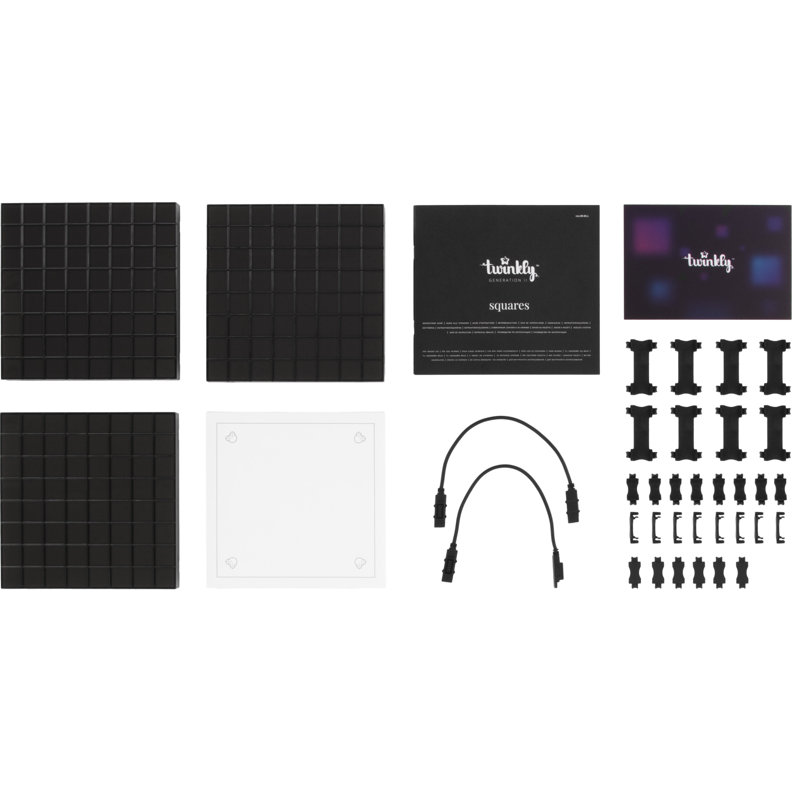 Гірлянда Twinkly Панель Smart LED Squares 3 RGB, Gen II, IP20, 16x16см, for TWQ064STW-07-BEU (TWQ064STW-03-BAD) зображення 4