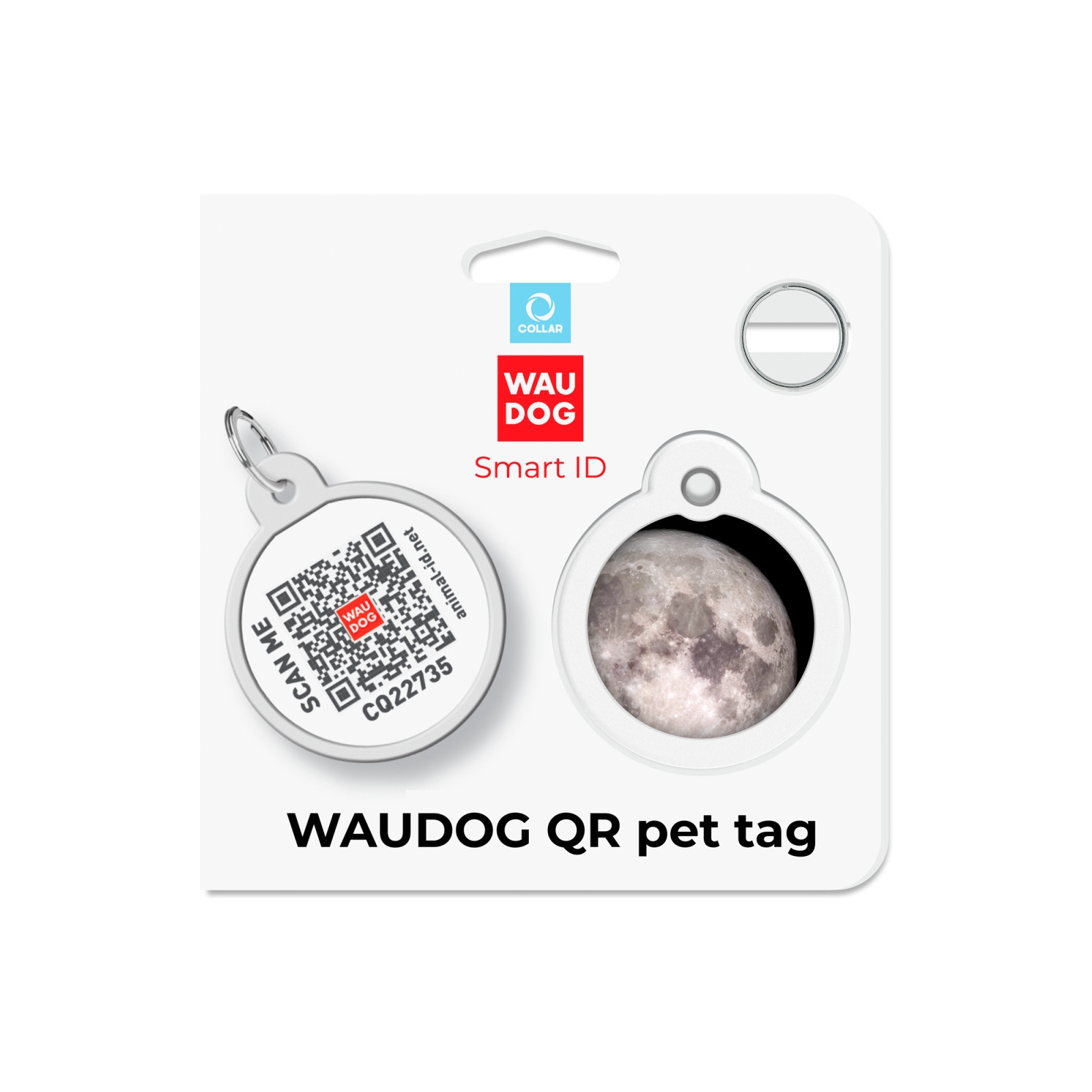 Адресник для животных WAUDOG Smart ID с QR паспортом "Месяц", круг 25 мм (225-4030) изображение 5