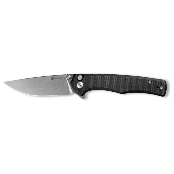 Нож Sencut Crowley Stonewash Black Micarta (S21012-2)