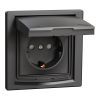 Розетка Schneider Electric ASFORA IP44, антрацит (EPH3100371) изображение 2