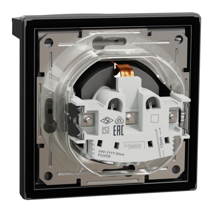 Розетка Schneider Electric ASFORA IP44, антрацит (EPH3100371) изображение 7