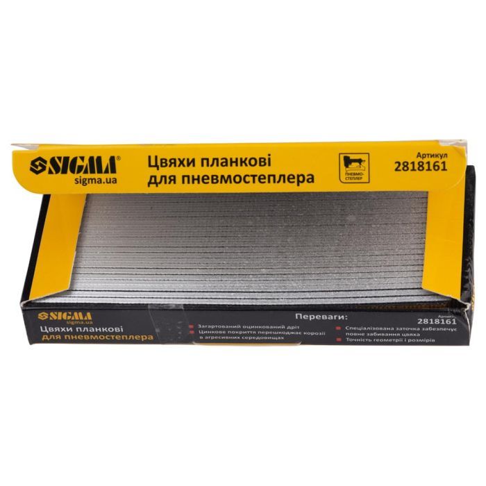 Цвяхи Sigma планкові 16x1.25x1мм для пневмостеплера 5000шт (2818161) зображення 2