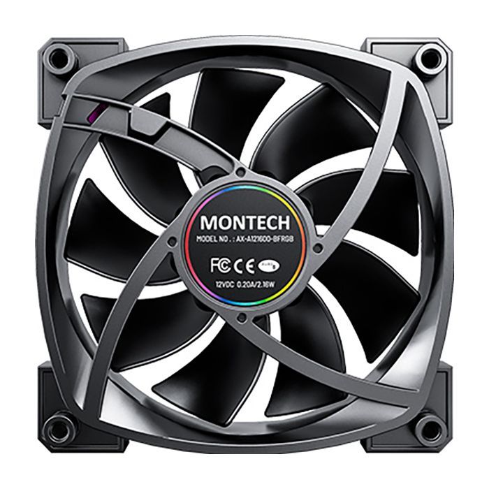 Кулер для корпуса MONTECH AX120 PWM BLACK изображение 5
