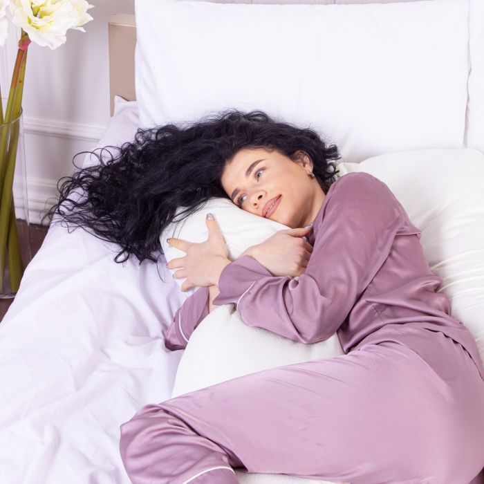 Подушка MirSon для вагітних та відпочинку Eco Line №8033 U-подібна White-Creamy (2200006185086) изображение 3