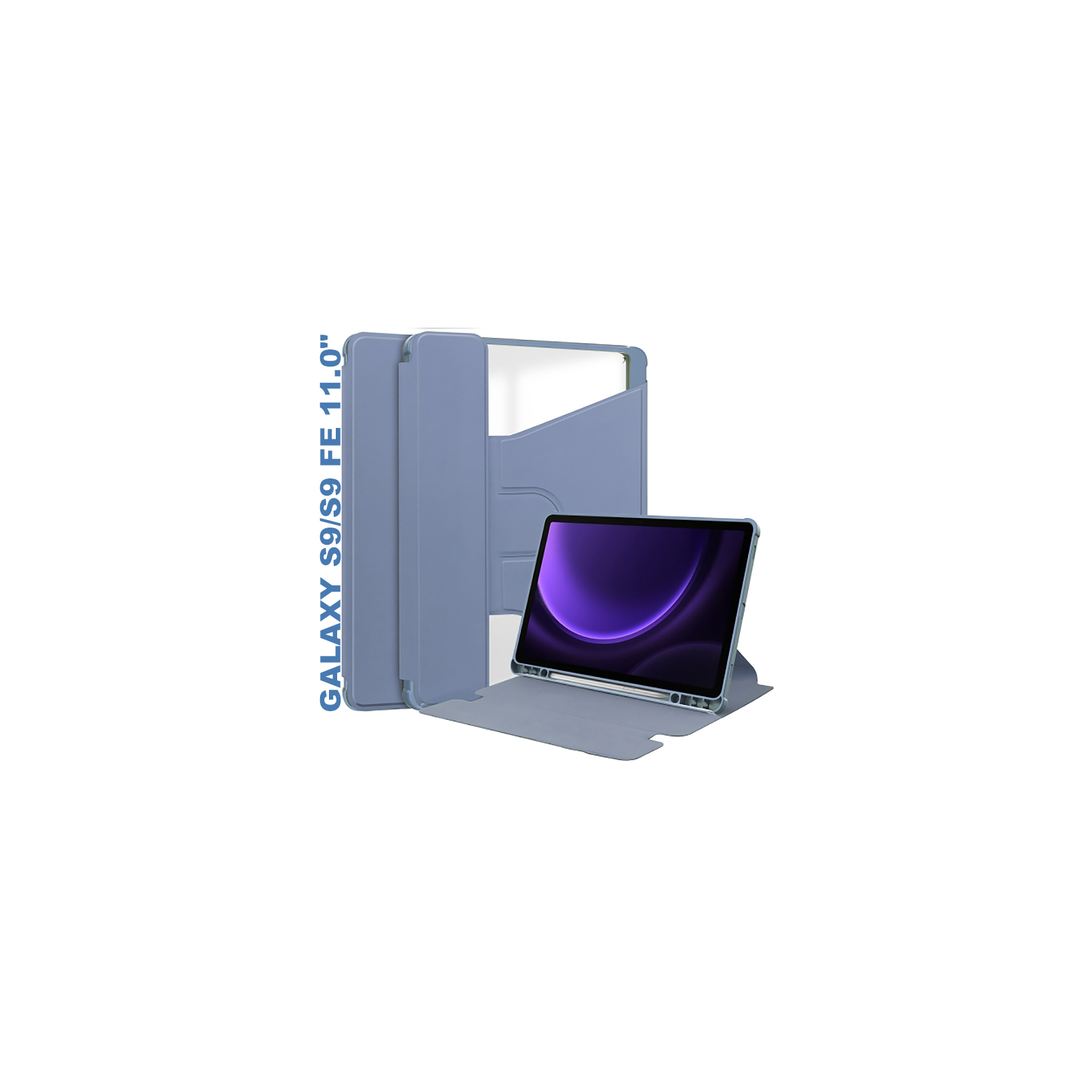 Чехол для планшета BeCover 360° Rotatable Samsung Tab S9 (SM-X710/SM-X716)/S9 FE (SM-X510/SM-X516B) 11.0" Deep Blue (710433)