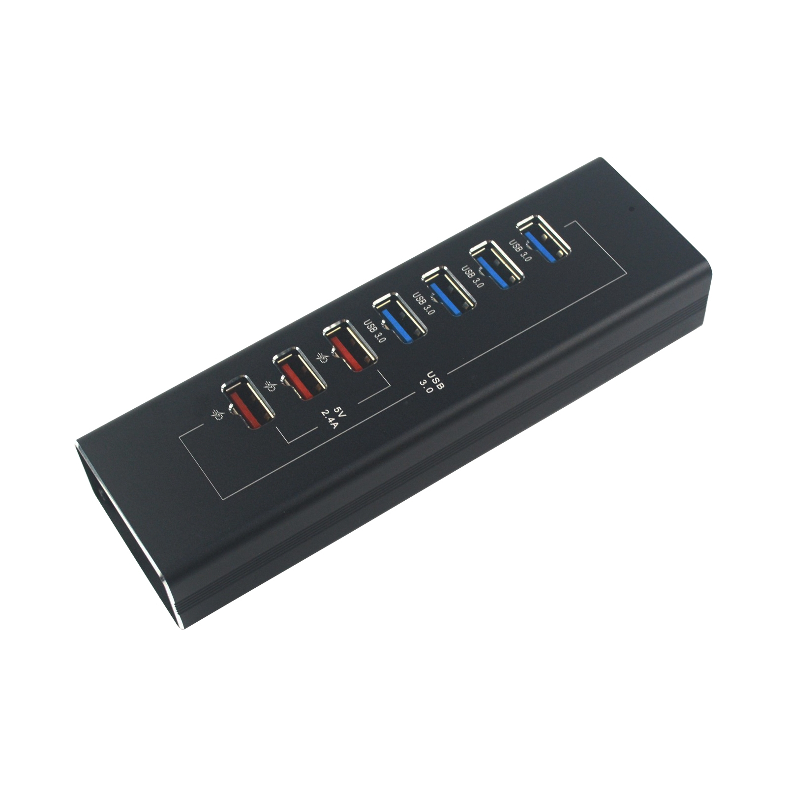 Концентратор Dynamode 4*USB3.0 data ports + 3*2.4А charge with Power Adaptor metal (DM-UH-P407) изображение 2