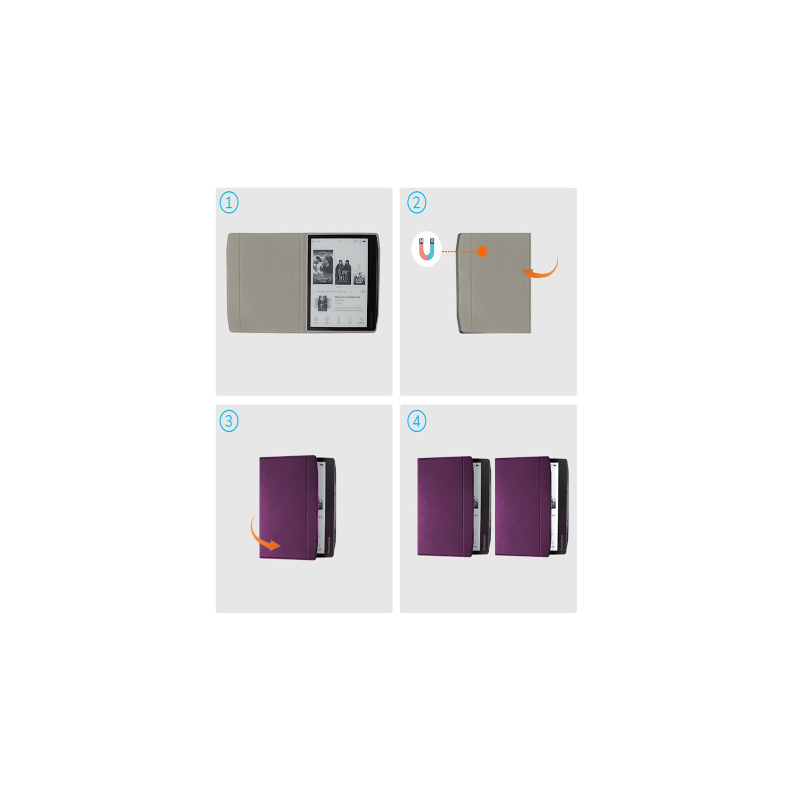 Чохол до електронної книги BeCover Ultra Slim BeCover PocketBook 700 Era 7" Purple (710065) зображення 4
