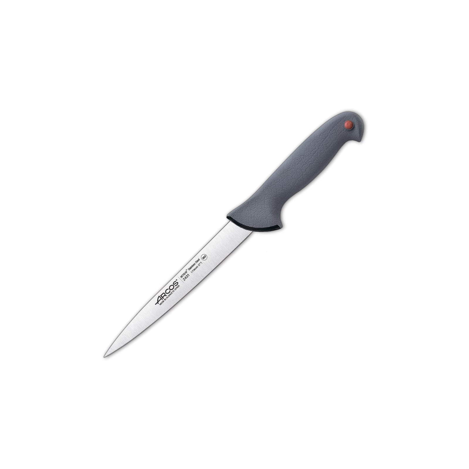 Кухонный нож Arcos Сolour-prof для обробки м'яса вузький 130 мм (244100)