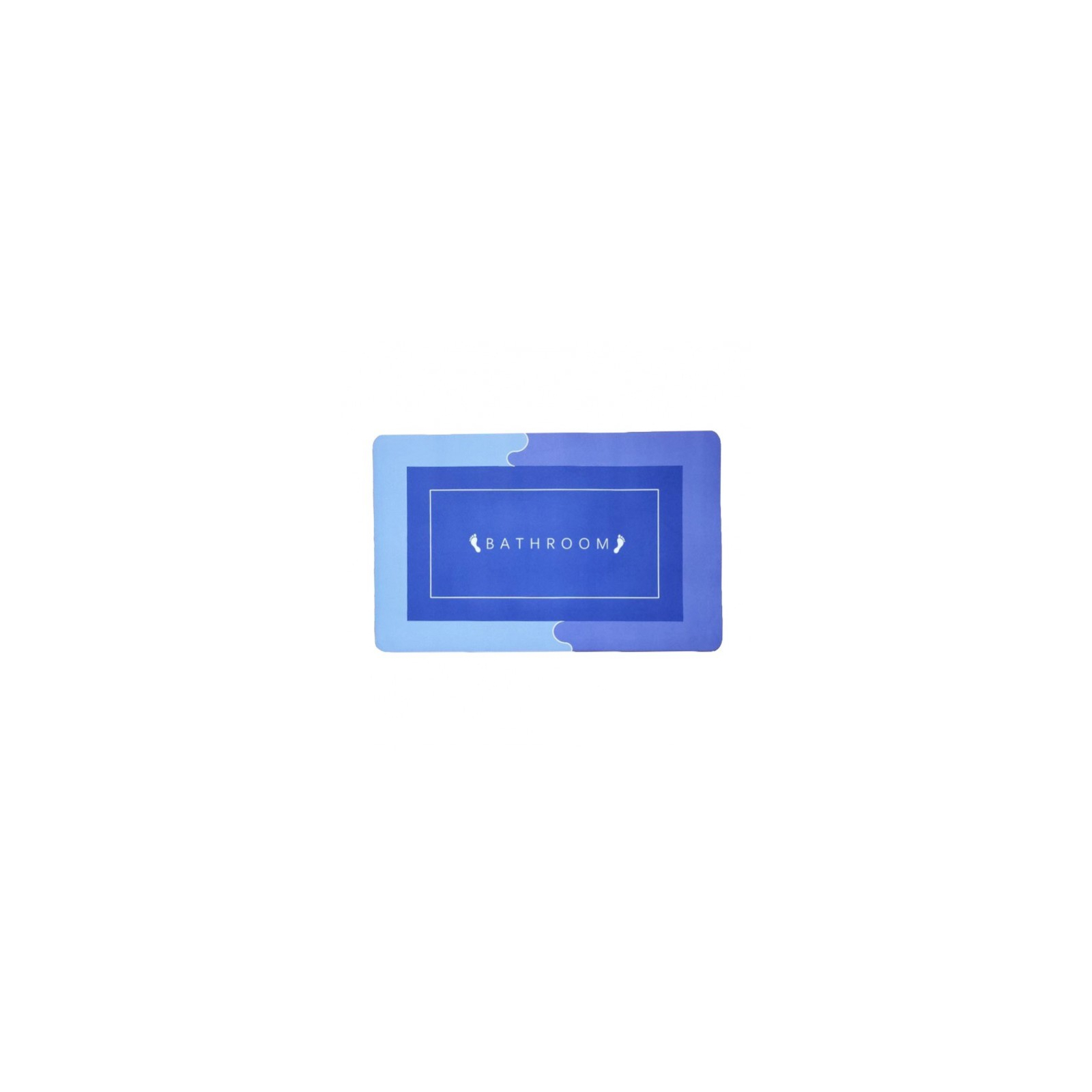 Коврик для ванной Stenson суперпоглощающий 50 х 80 см прямоугольный серо-синий (R30938 grey-blue) изображение 3